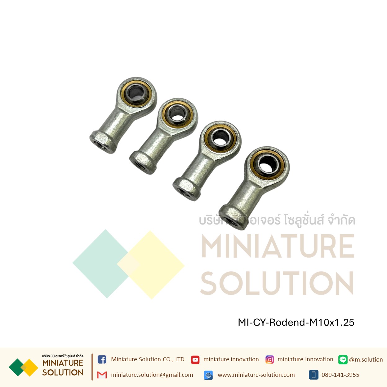 ลูกปืนตาเหลือก Mini Air Cylinder Female Thread Fisheye ก้านเชื่อมต่อแบริ่ง M5x0.8 M6x1 M8x1.25 M10x1.25 M12x1.25 M14x1.5M16x1.5 M18x1.5 M20x1.5 M27x2