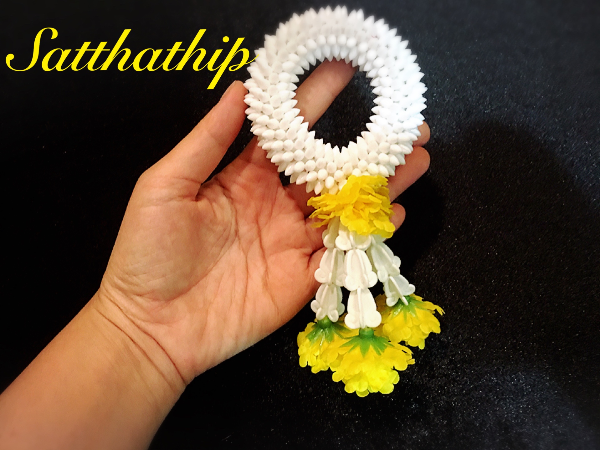 พวงมาลัยดอกพุด - พวงมาลัยดอกพุดประดิษฐ์ - พวงมาลัยประดิษฐ์