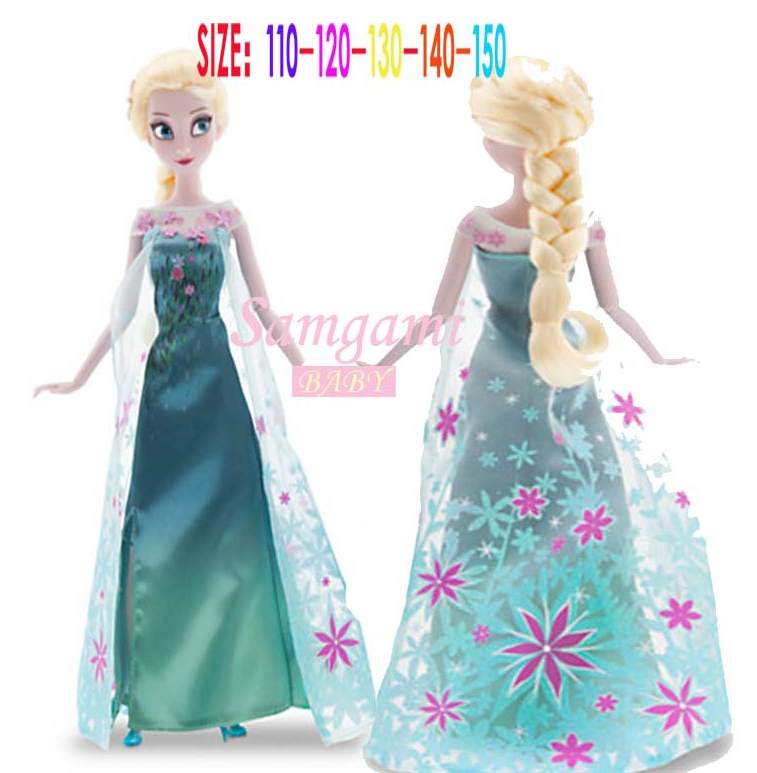 ชุดเจ้าหญิง โฟรเซ่น สีเขียวดอกไม้ Frozen fever รหัสสินค้า#FZ408 Size 140
