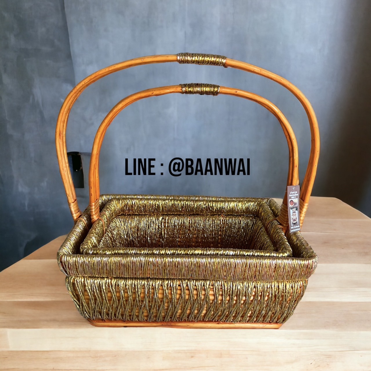 กระเช้า Code-005 VIP ทรงเหลี่ยม