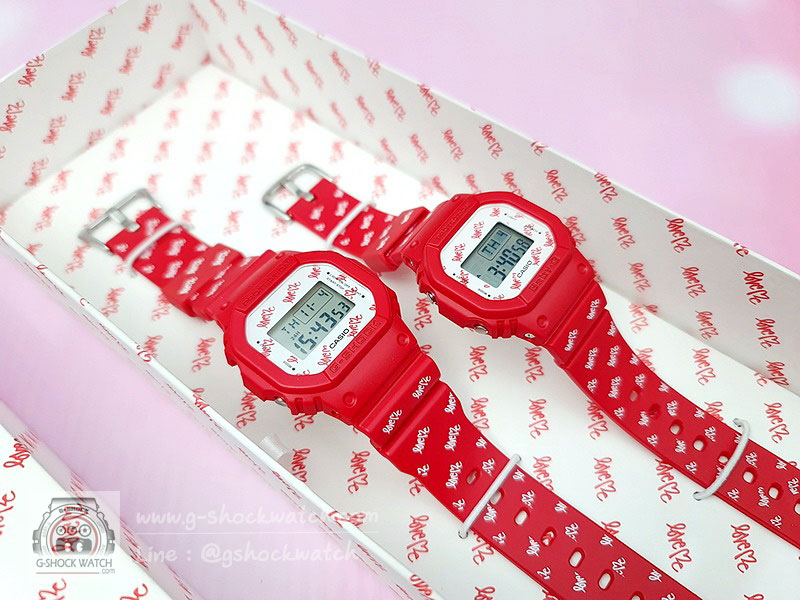 CASIO LOVESET นาฬิกาข้อมือกันน้ำ ของแท้ ประกันศูนย์ CMG 1 ปี รุ่น LOV-20B-4DR สีแดง