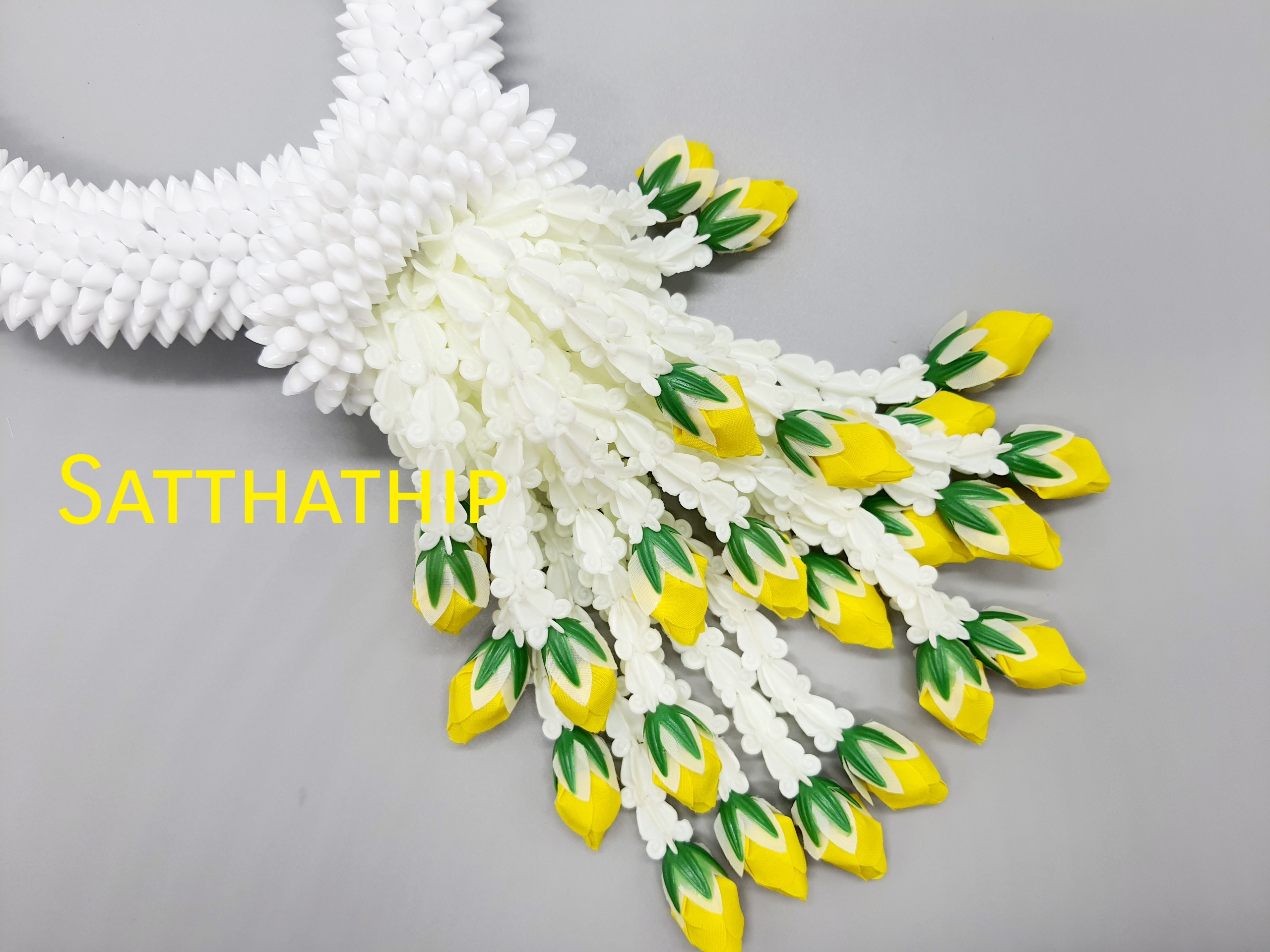 พวงมาลัยดอกพุด - พวงมาลัยดอกพุดประดิษฐ์ - พวงมาลัยประดิษฐ์