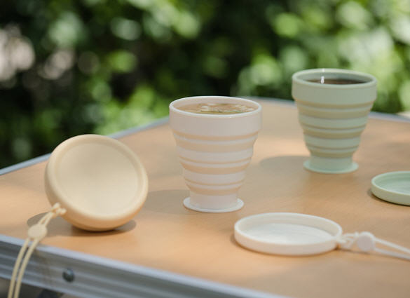 แก้วน้ำพับได้,แก้วน้ำซิลิโคนพับได้,สกรีนโลโก้,200ml