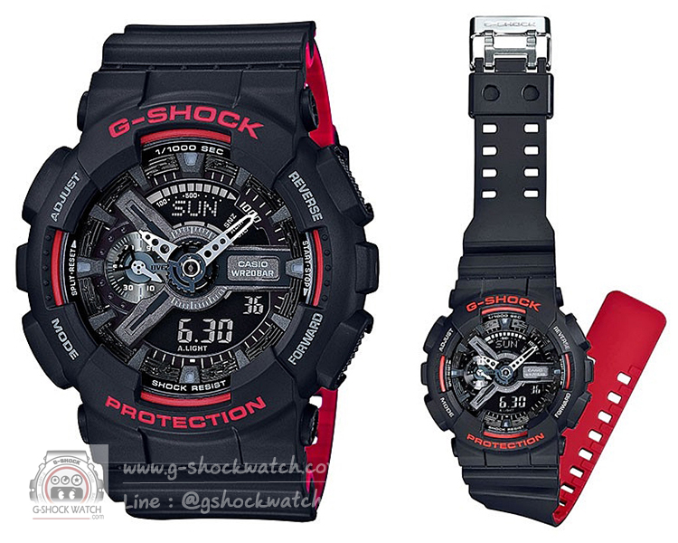 CASIO G-SHOCK นาฬิกาข้อมือ นาฬิกากันน้ำ นาฬิกาของแท้ ประกันศูนย์ CMG 1 ปี รุ่น GA-110HR-1A