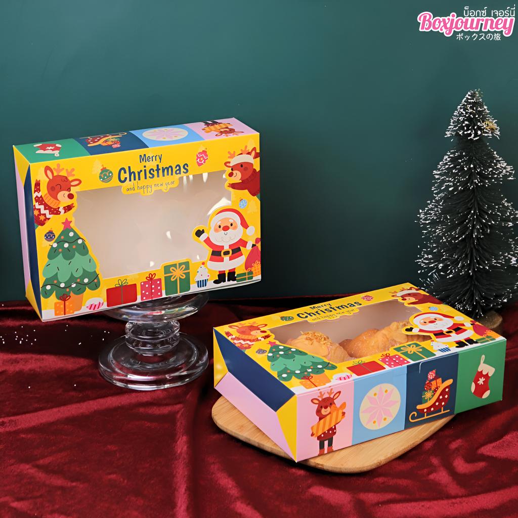 กล่องทรงแบน ลาย Xmas Festival 15 x 22 x 6.2 cm. 20 ใบ (09-9106)