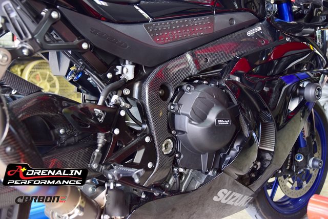 GB RACING - ครอบเครื่องกันเครื่อง(SET) ซ้าย-ขวา สำหรับ GSX-R1000 L7+