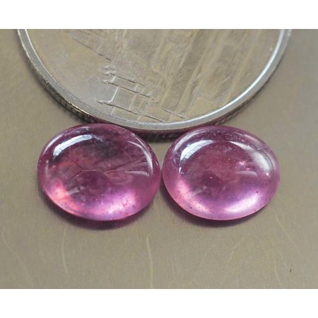 พลอยทับทิม (Ruby) 3.96 กะรัต 2 ชิ้นสีชมพูแดง