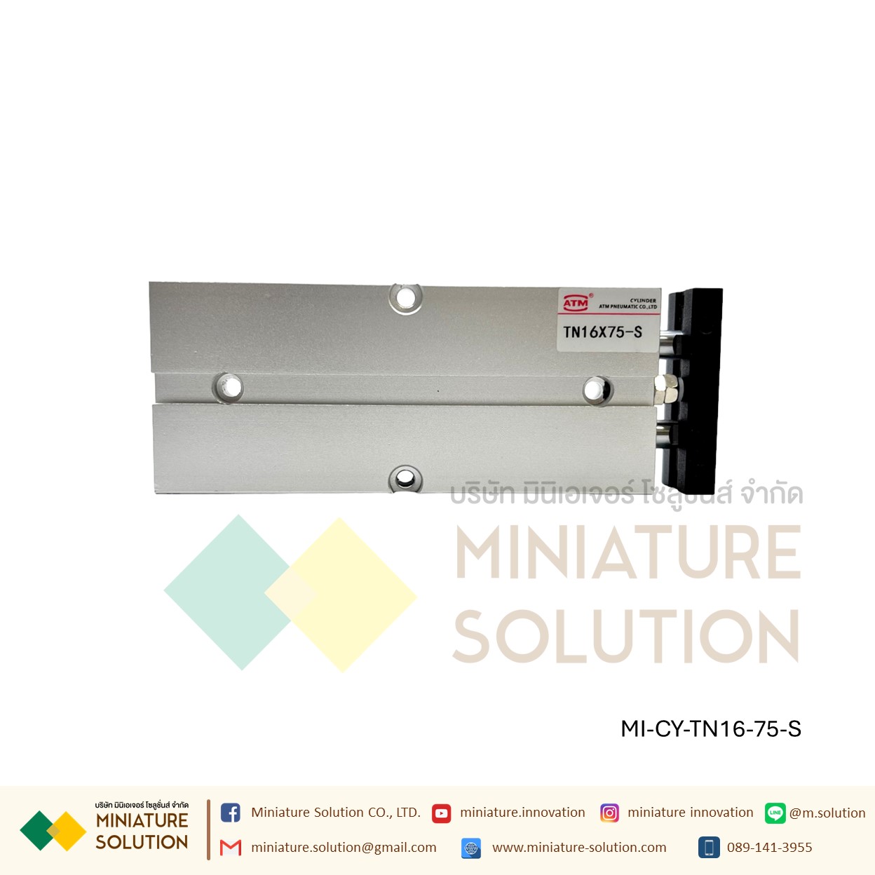 TN16 Series กระบอกสูบลมนิวเมติก 16 มม. กระบอกสูบเพลาคู่ pneumatic double rod double shaft cylinder M5X0.8 ก้านสูบคู่