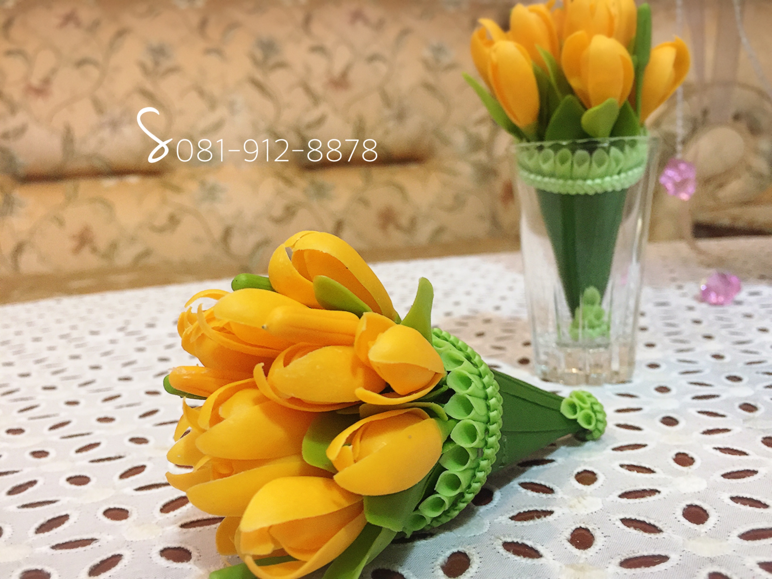 กรวยดอกจำปา ประดิษฐ์จากดิน - Champaka Flower