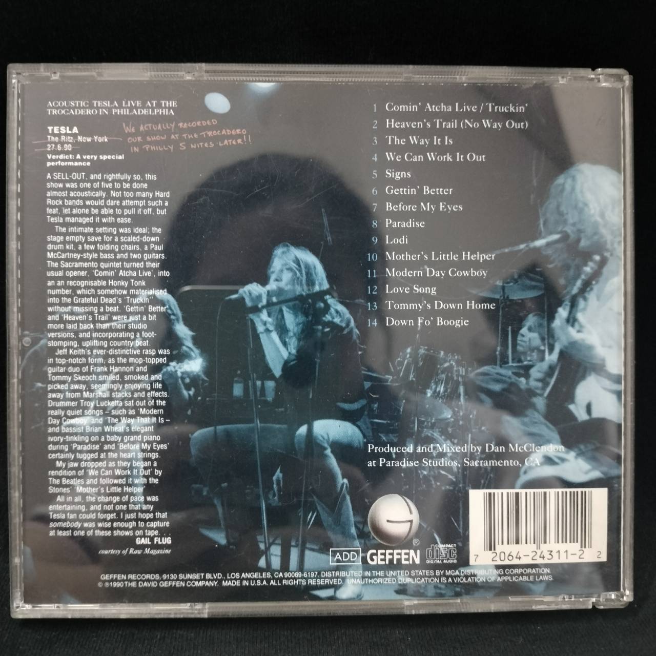 Tesla – Five Man Acoustical Jam / USA / แผ่นดี