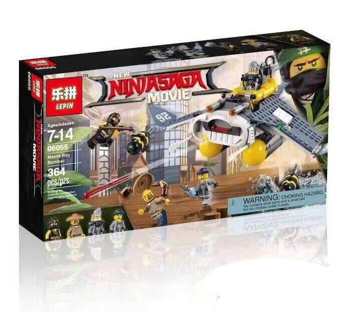เลโก้จีน LEPIN.06055 ชุด Ninja Go Movie Manta Ray Bomber