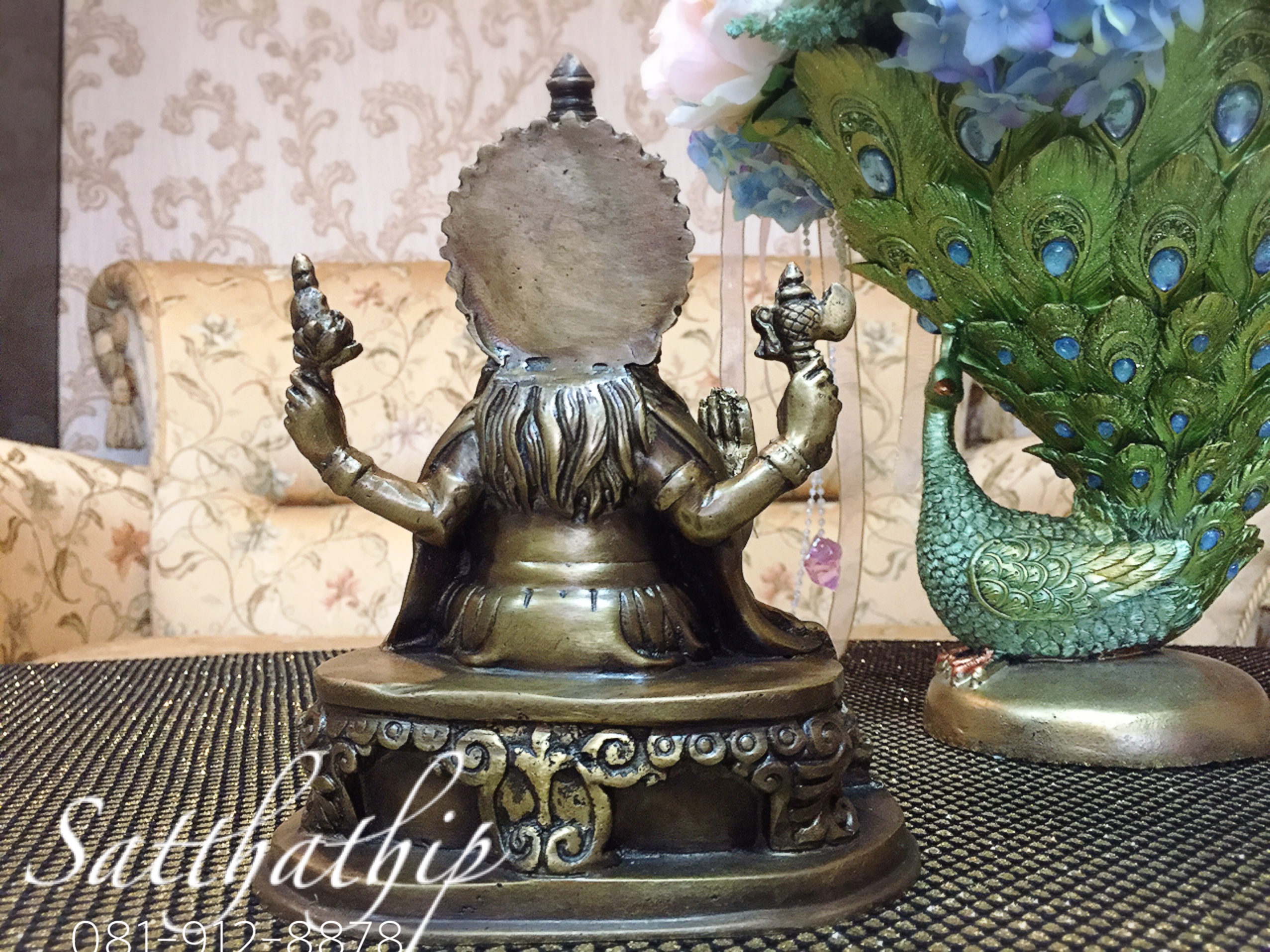 พระพิฆเณศ ปางสัมปทายะคเณศ (ทองเหลืองรมดำ) - Ganesha: Lord of Success