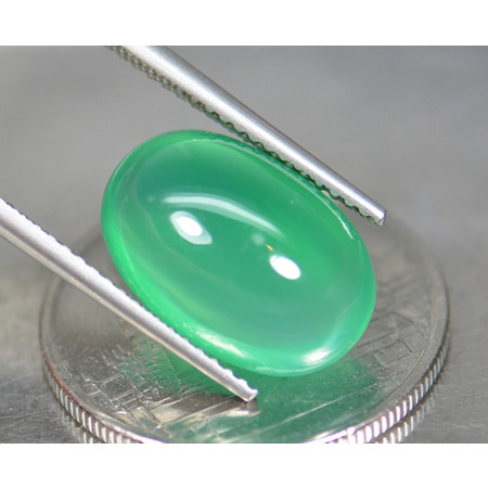 คาลซิโดนีสีเขียว (Green Chalcedony) 6.35 กะรัต
