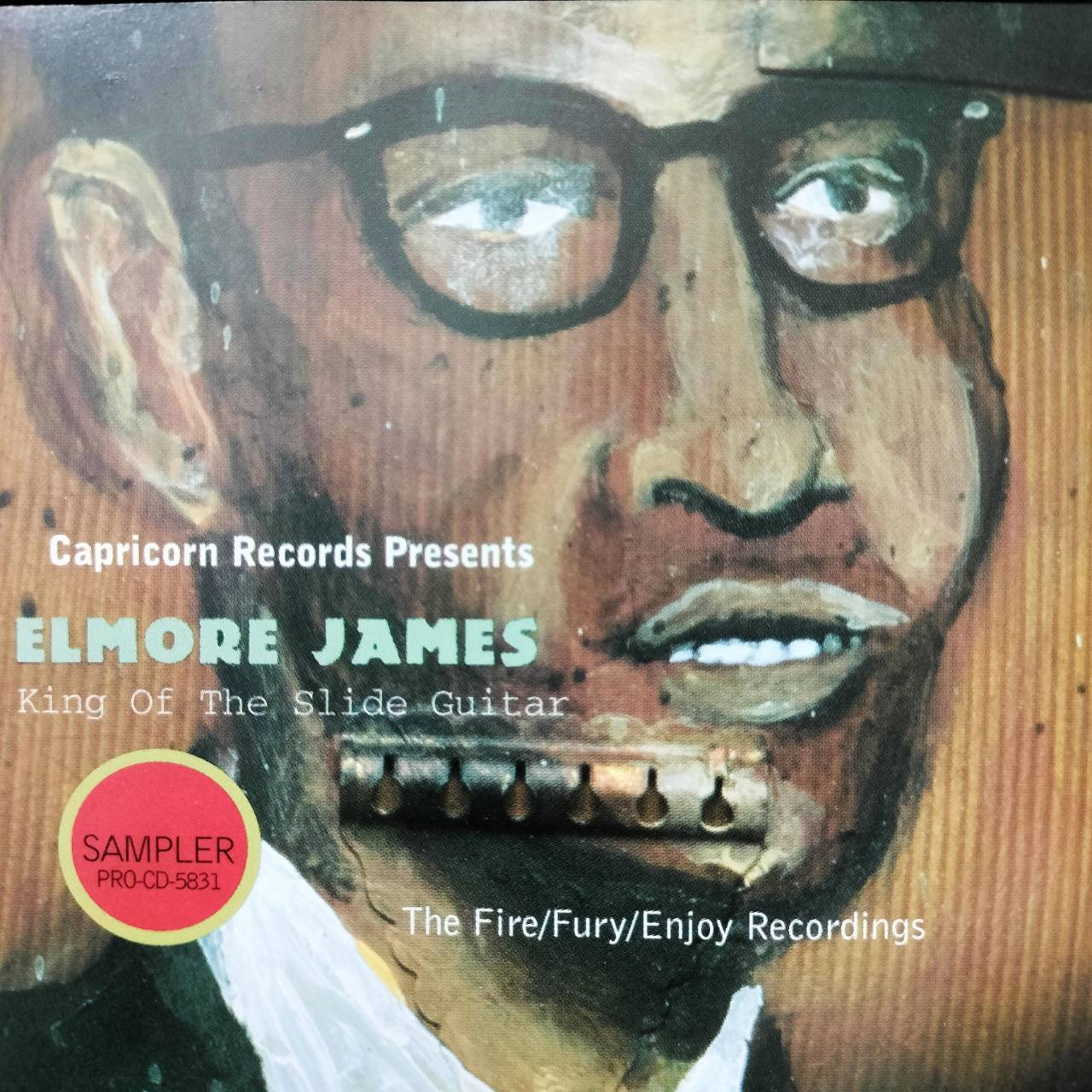 Elmore James – King Of The Slide Guitar, Capricorn Records Presents / USA / ปกในมีจุดเหลือง / แผ่นดี