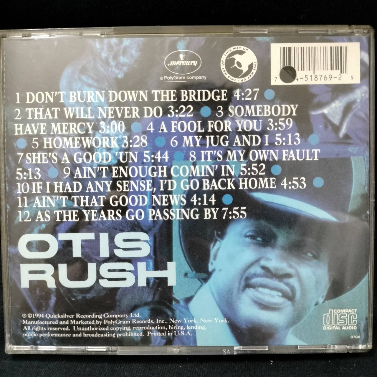 Otis Rush – Ain't Enough Comin' In / USA / ปกในมีจุดเหลือง / ปกเจาะ / แผ่นดี