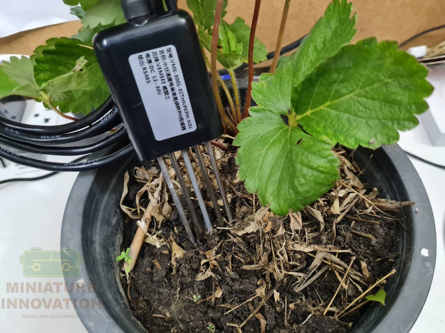 Soil PH EC NPK Temperature Humidity Moisture Meter Sensor เซ็นเซอร์วัดค่าธาตุ สารอาหารในดินแบบ all in one 7 sensor