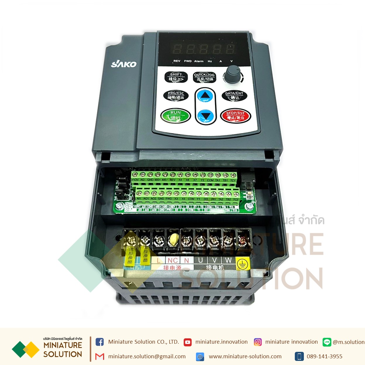 Sako SKI600 220V VFD อินเวอร์เตอร์ความถี่ตัวแปร 3 เฟส 5.5KW 7.5kW 11KW 15KW สำหรับมอเตอร์ควบคุมความเร็ว INPUT 220V OUTPUT 220V (2.2kW)(220VAC)