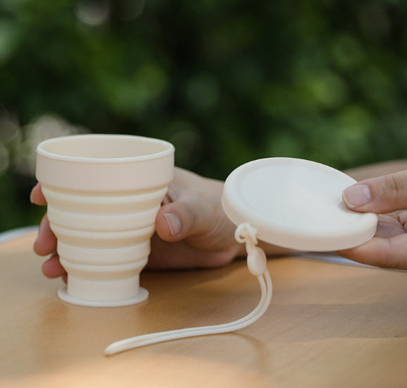 แก้วน้ำพับได้,แก้วน้ำซิลิโคนพับได้,สกรีนโลโก้,200ml