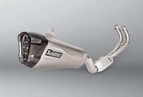 ท่อ Akrapovic full ไทเทเนียม สำหรับ Tmax 530 560 2017+ ปลายสองรู (For Exhibition only)