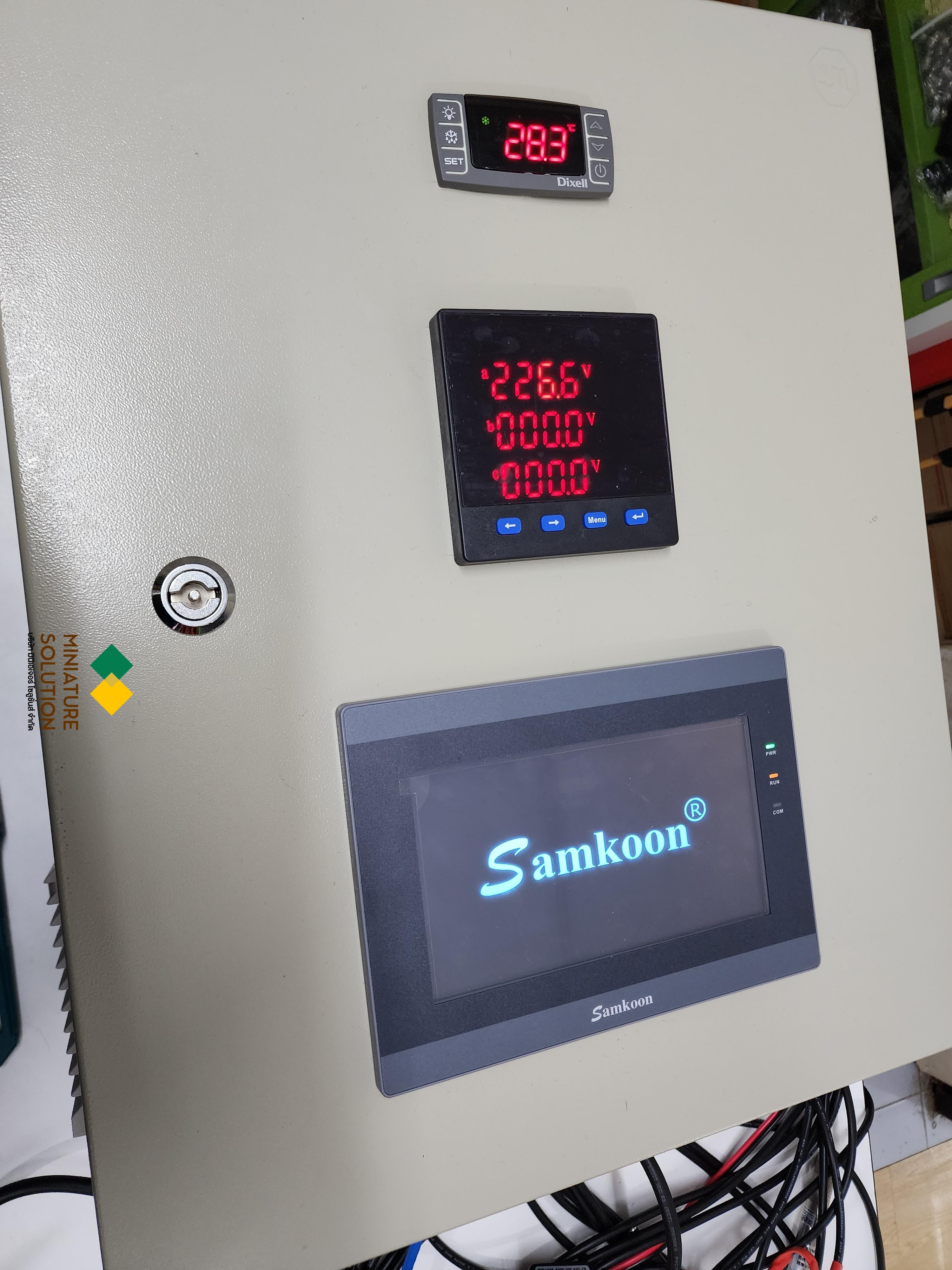 ตู้ควบคุม AHU ระบบทำความเย็นตู้คอนเทนเนอร์ วัดอุณหภูมิ ความชื้น วัดการใช้พลังงานไฟฟ้าเพื่อลดค่าไฟ