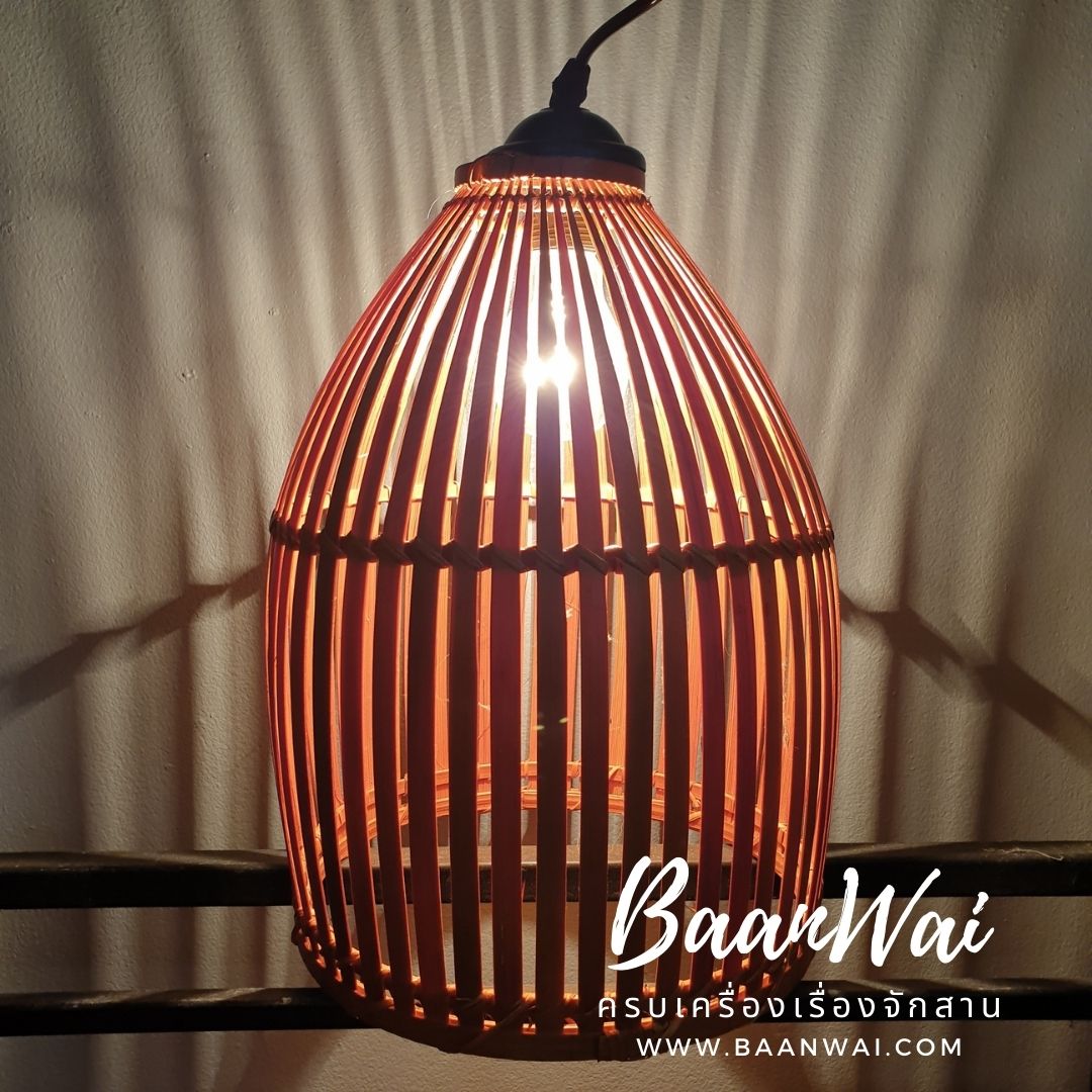 โคมไฟสุ่มปลา โคมไฟไม้ไผ่ มี 4 ขนาด