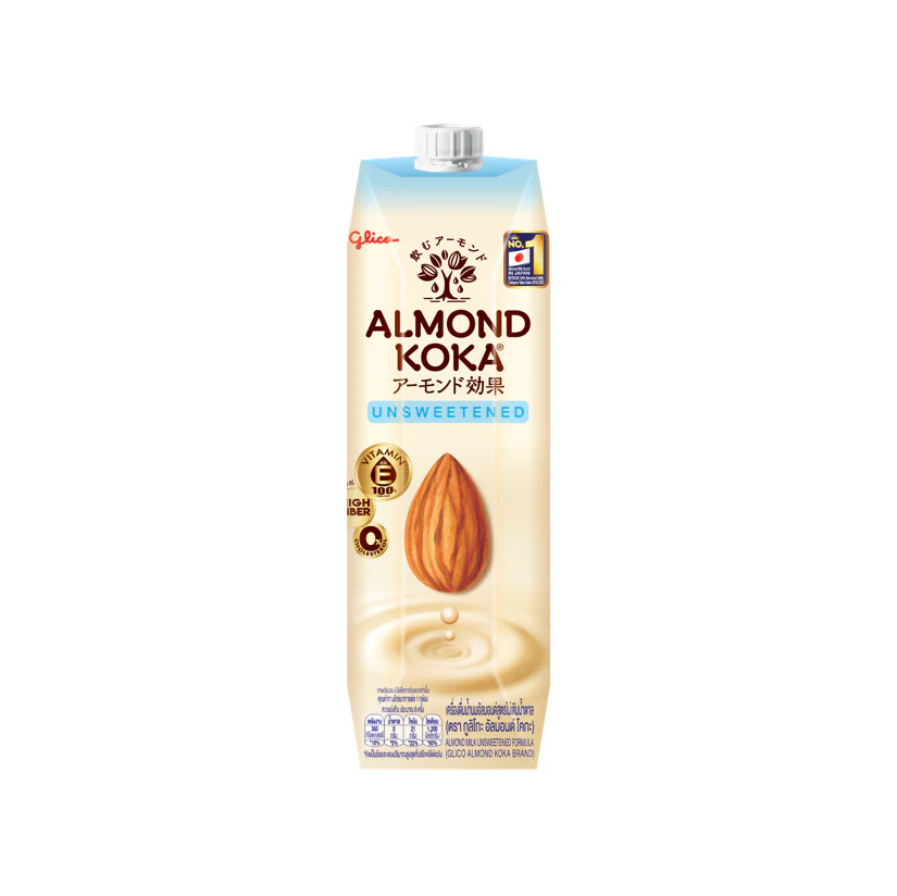 น้ำนมอัลมอนด์ Glico Almond Milk Koka Unsweetened 1000 ml. (02-8277)