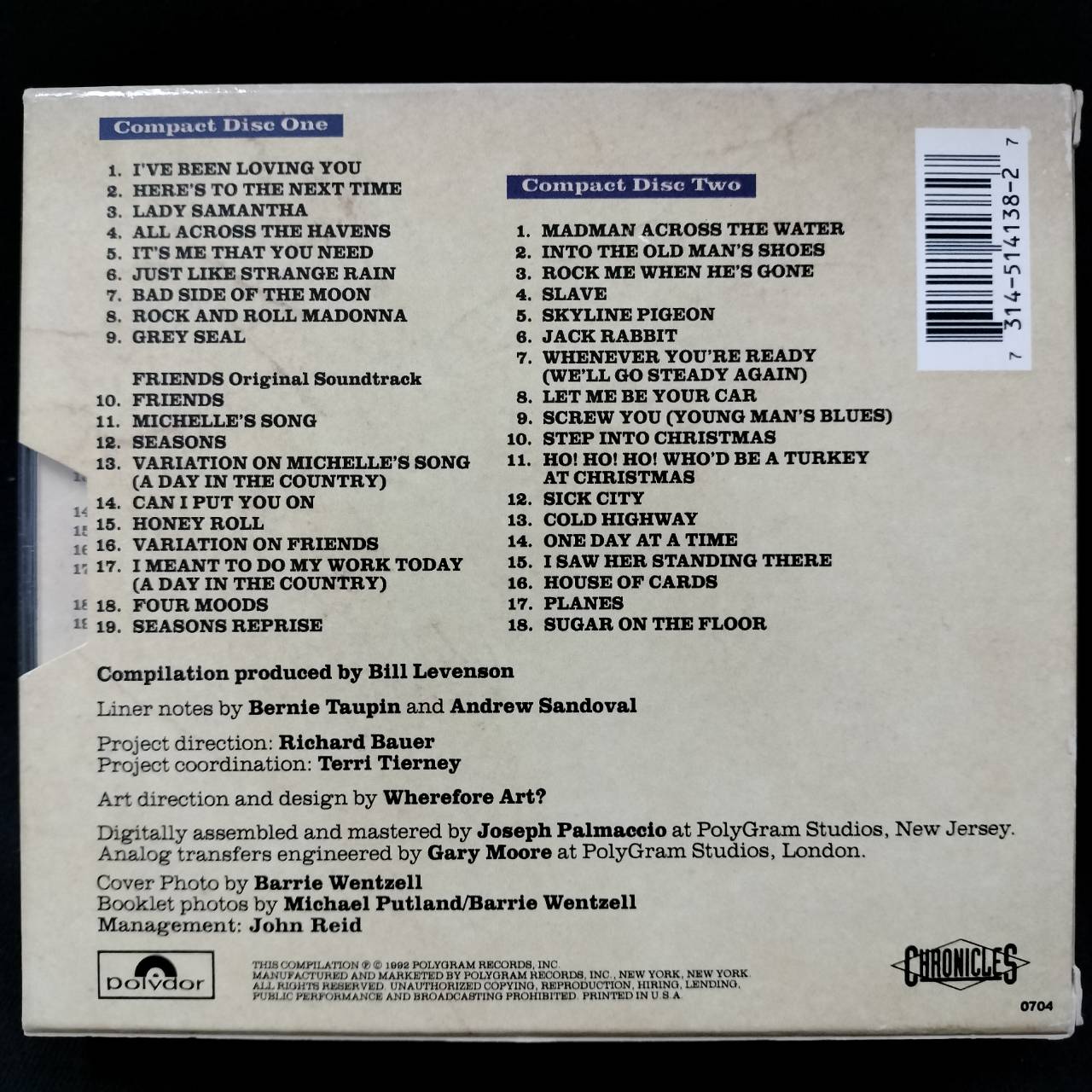 Elton John – Rare Masters / USA / 2CD / มีรอยบ้าง