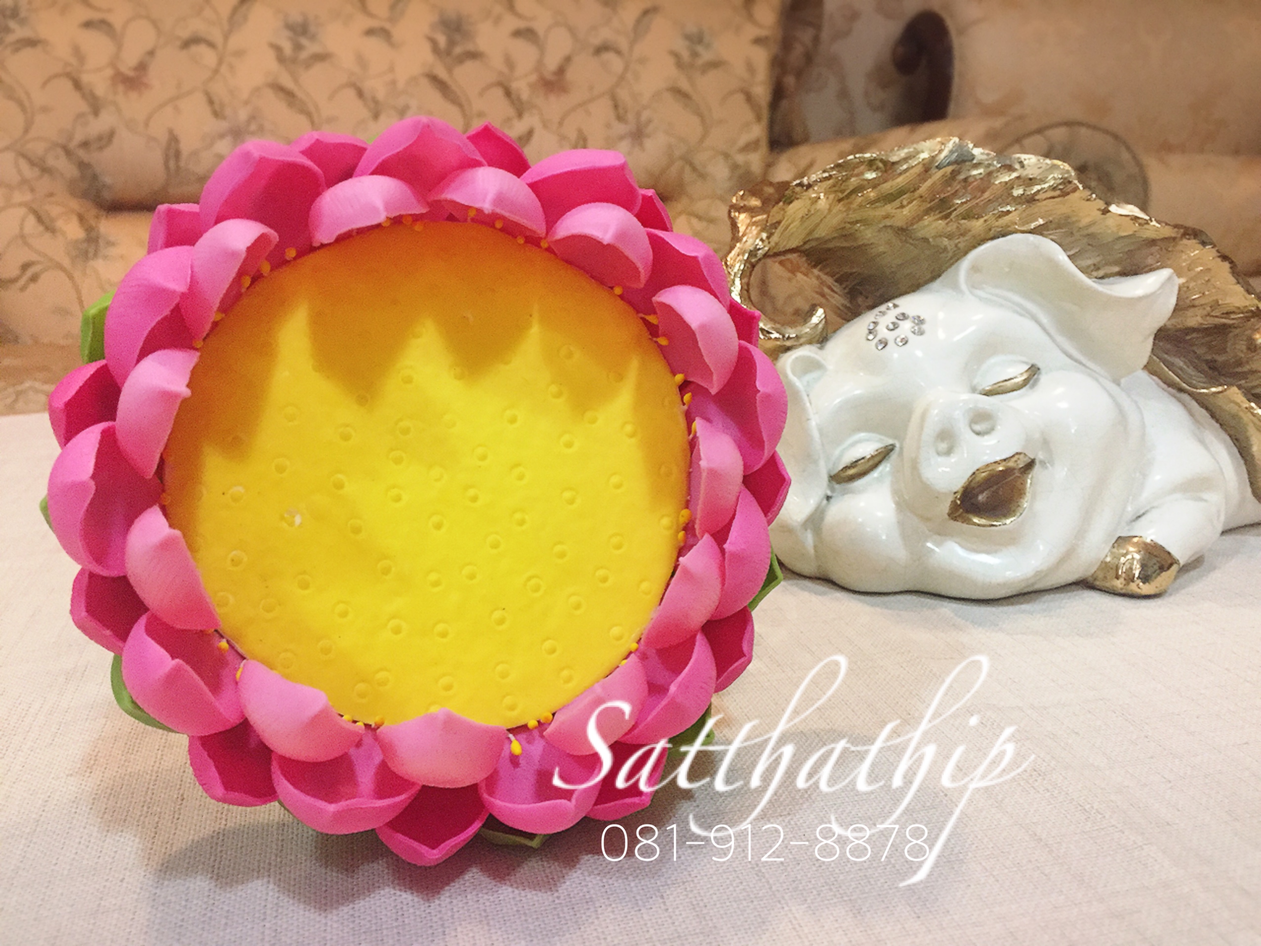 ถาดบัว ประดิษฐ์จากดิน - ฐานบัว ประดิษฐ์จากดิน - พานบัว ประดิษฐ์จากดิน - ถาดบัวดินปั้น - ฐานบัวดินปั้น - พานบัวดินปั้น -Tray