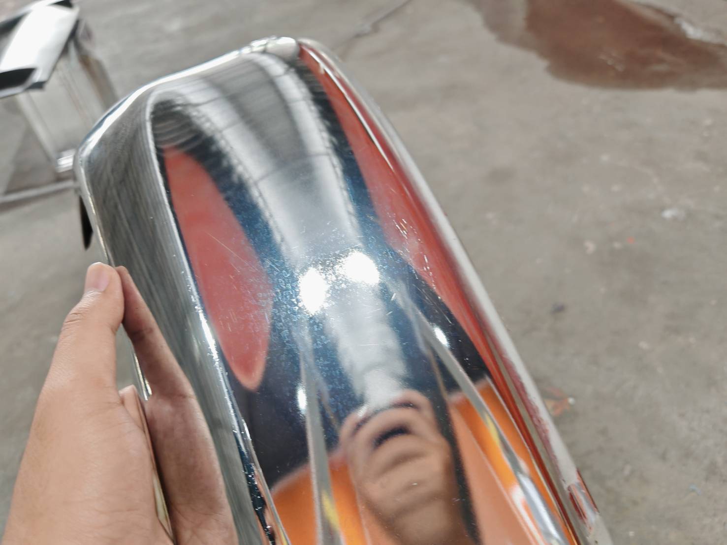 โครเมี่ยมกันชนเสริมหลัง L Toyota Revo 2015 แท้ถอด