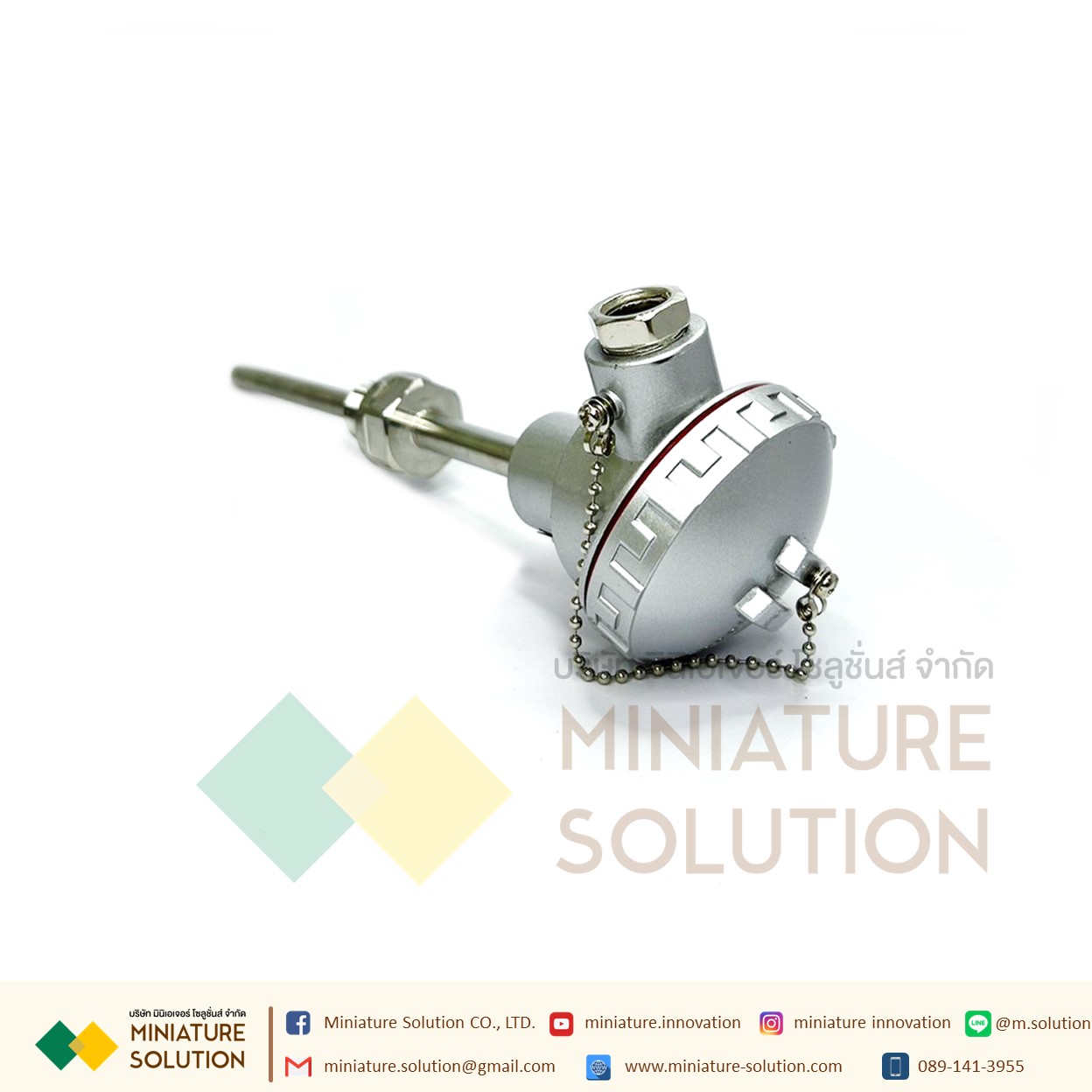 PCT200 เซนเซอร์วัดค่าอุณหภูมิภายในท่อเกลียว สัญญาณ Analog 4-20mA WZP-230 Integrated temperature transmitter Pt100 ℃ 4-20mA temperature sensor (PCT200)(0-300C)