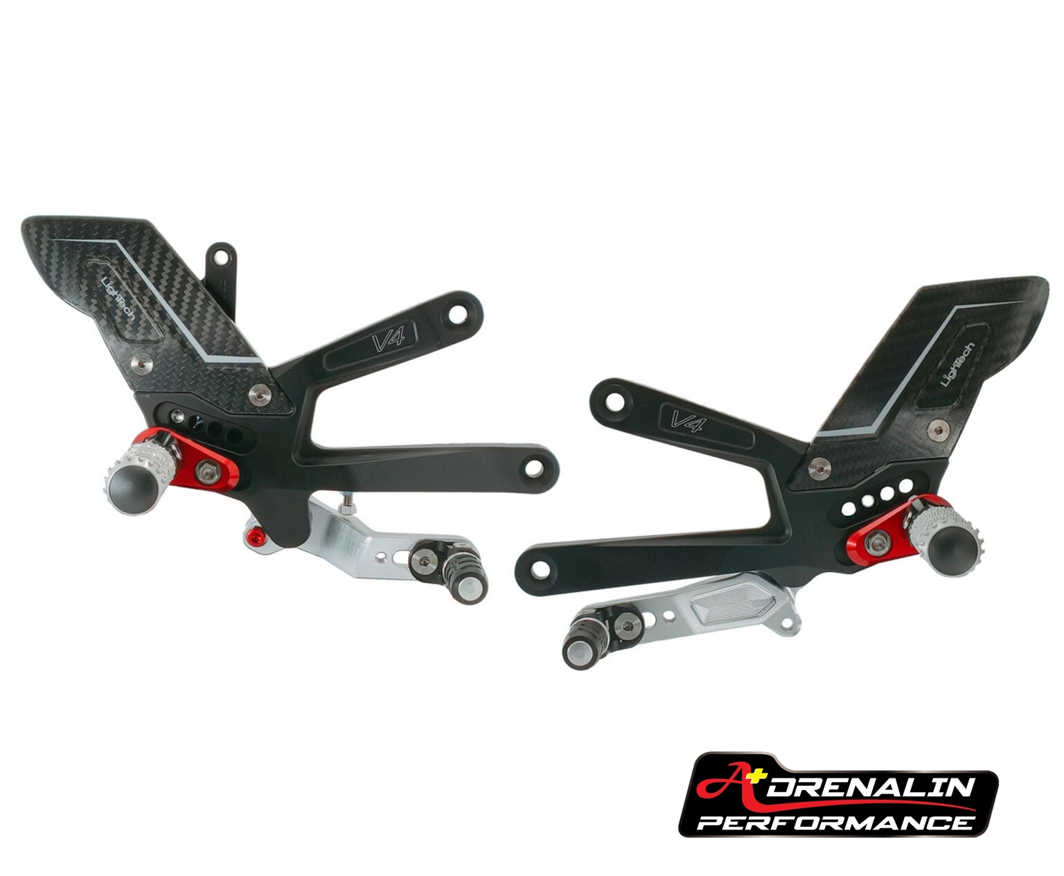 ชุดเกียร์ Lightech ( Adjustable Rearsets) version R สำหรับ Panigale V4 2025+