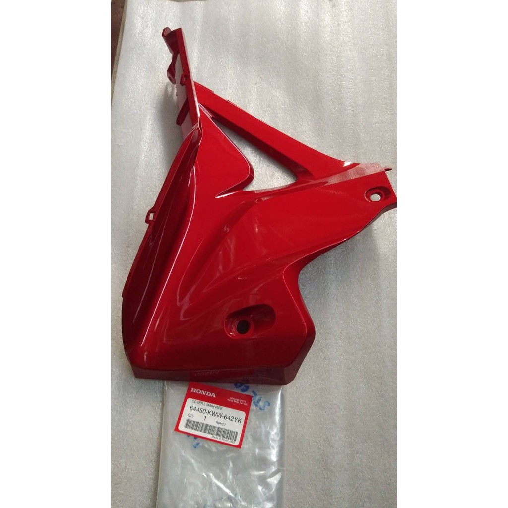 ฝาครอบข้างตัวถัง สีแดง สำหรับรุ่น WAVE110i อะไหล่แท้ HONDA 64450-KWW-642YK ซ้าย, 64400-KWW-642YK ขวา