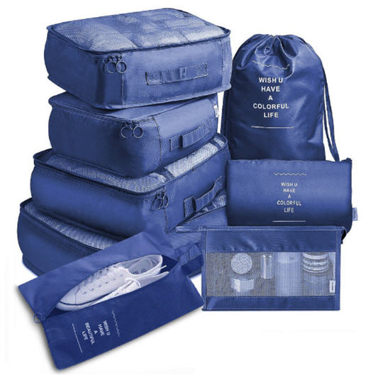 กระเป๋าจัดระเบียบเดินทาง,กระเป๋าจัดระเบียบเสื้อผ้า,8ชิ้น