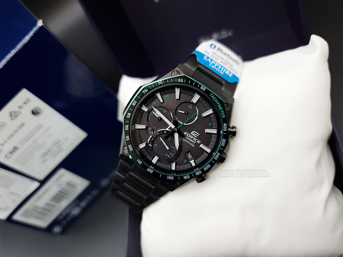 CASIO EDIFICE นาฬิกาข้อมือ นาฬิกากันน้ำ นาฬิกาของแท้ ประกันศูนย์ CMG 1 ปี รุ่น EQB-1100XDC-1A
