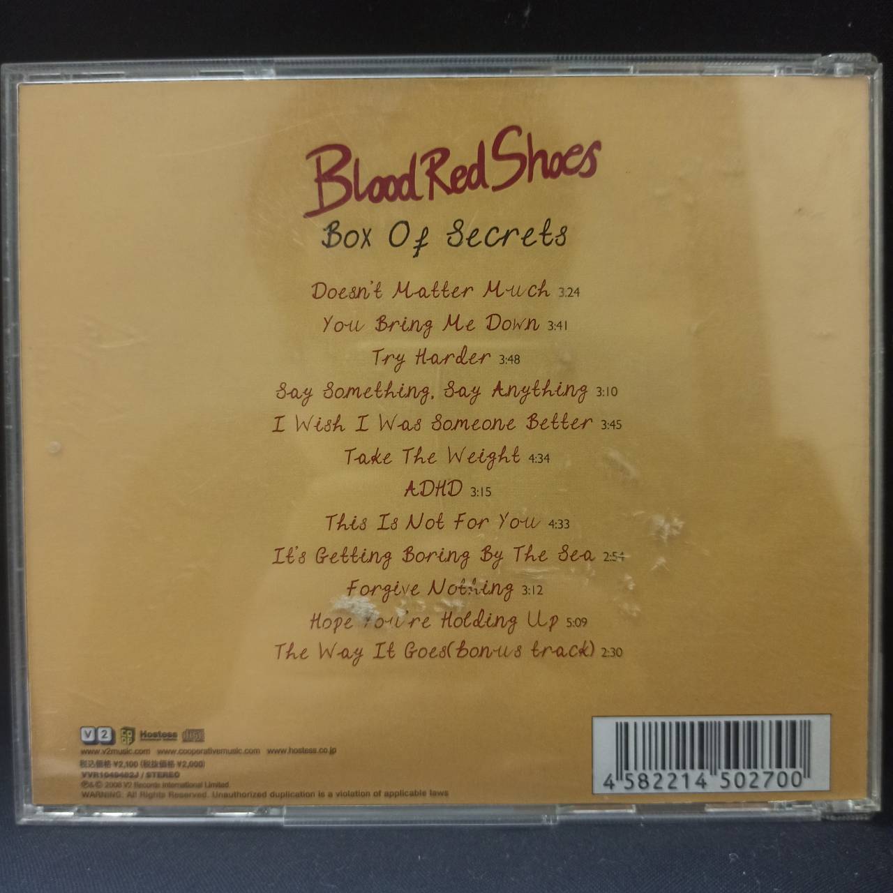 Blood Red Shoes – Box Of Secrets / JAPAN / แผ่นดี / มี Obi