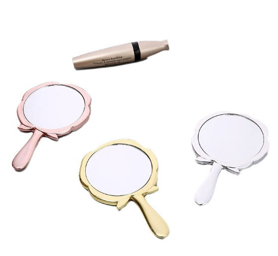 กระจกด้ามจับ,กระจก,กระจกพกพา,กระจกรูปดอกไม้