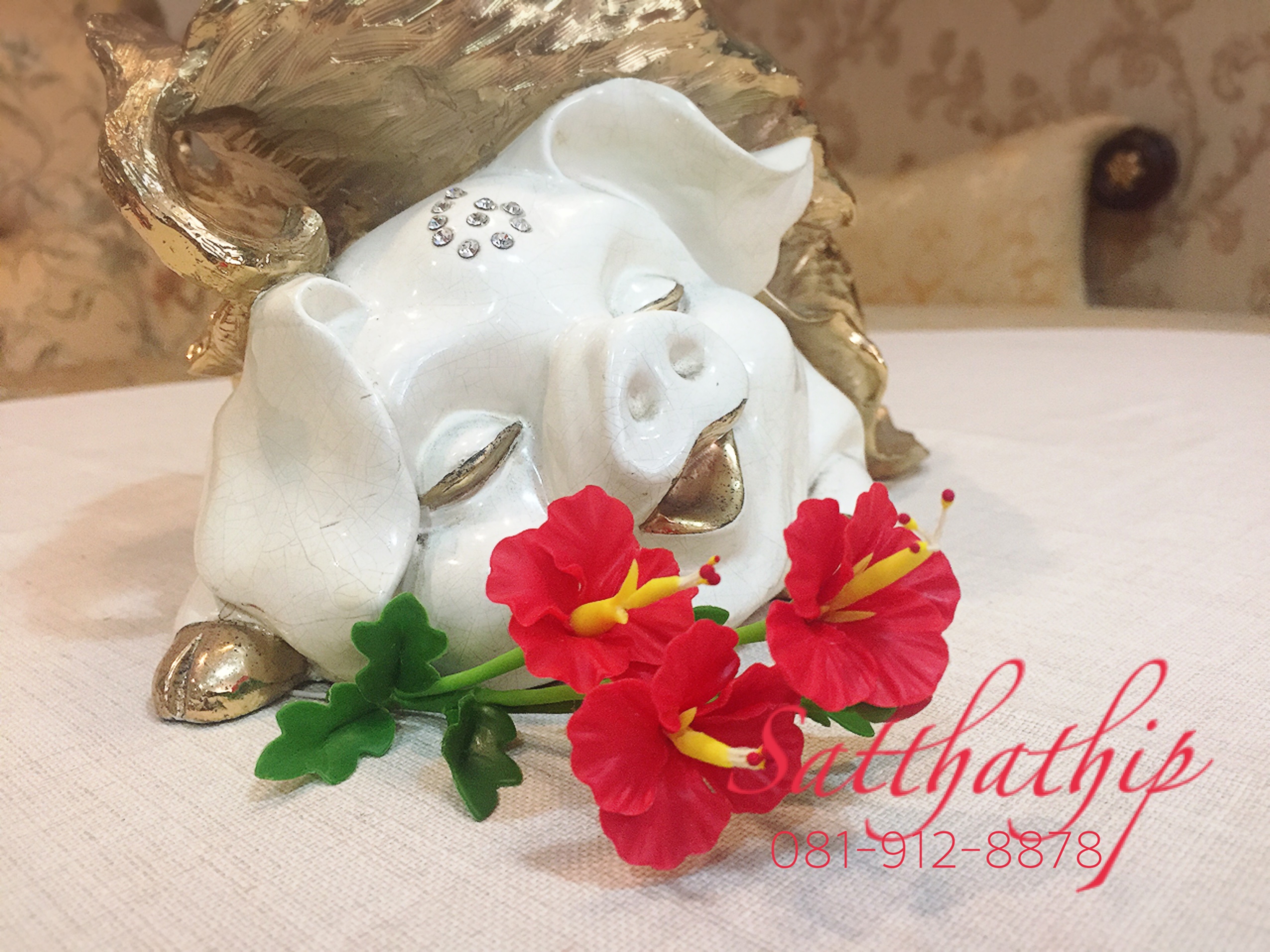 ดอกชบา ประดิษฐ์จากดิน - ดอกชบา - Chinese rose