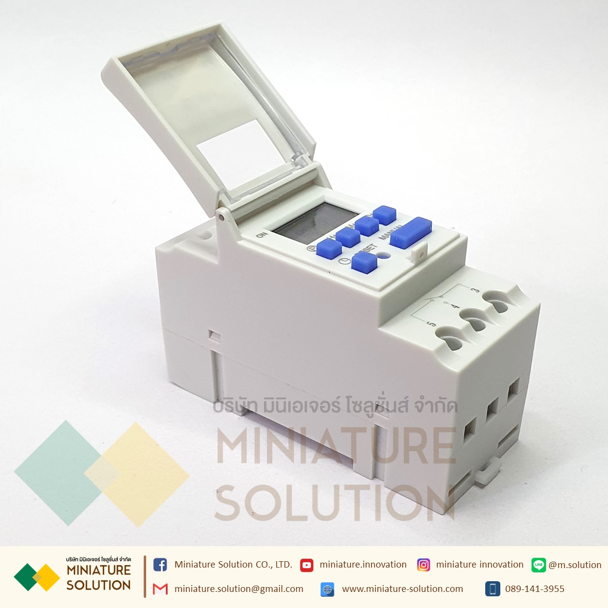 BERM Timer Switch THC15A เครื่องตั้งเวลาดิจิตอล 16 โปรแกรมมีให้เลือกตามการใช้งาน 220V/24V/12V