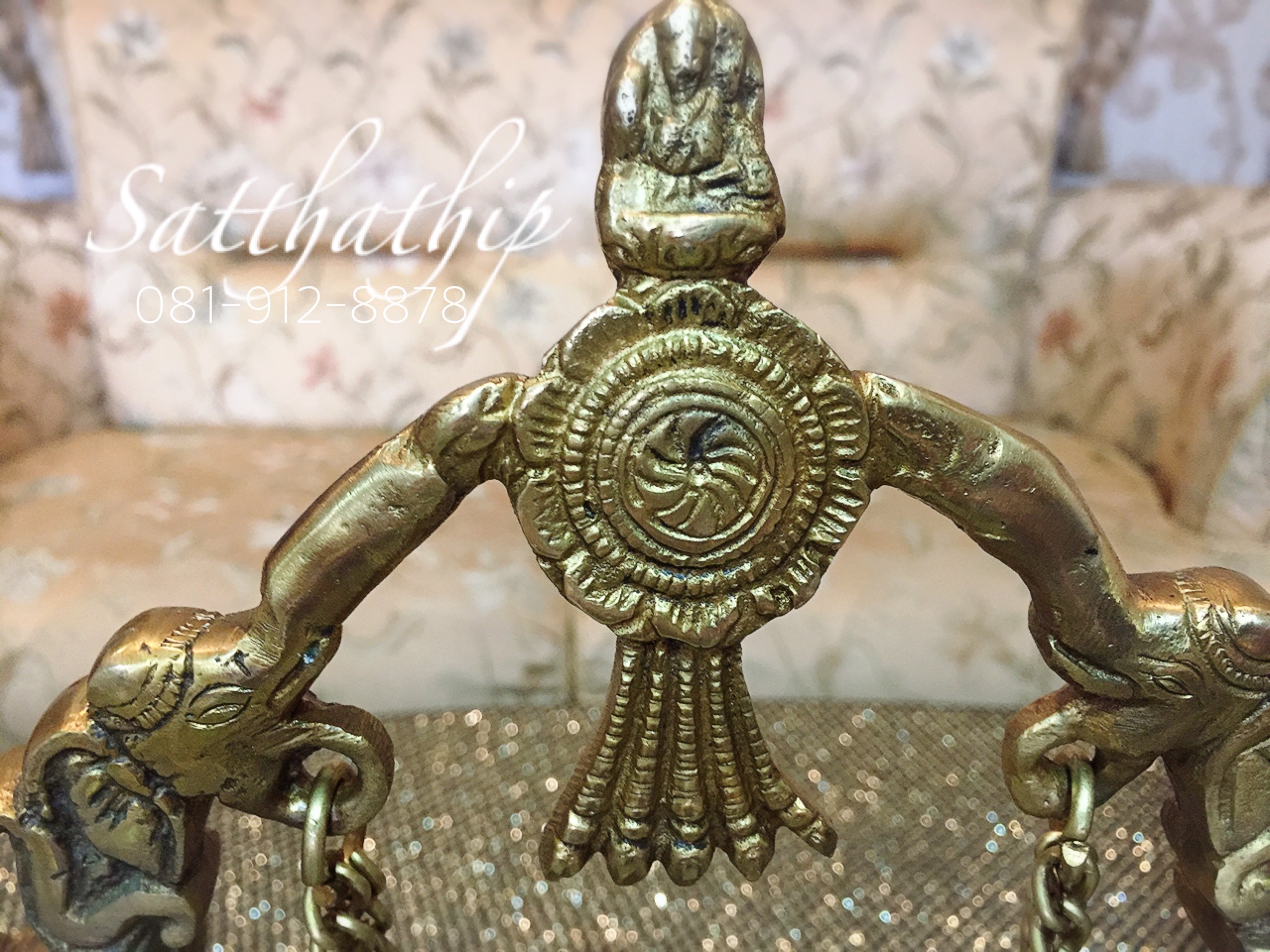 พระพิฆเนศปางโล้ชิงช้า นั่งชิงช้า (ทองเหลือง) ผลิตและนำเข้าจากอินเดีย - Ganesha: Lord of Success