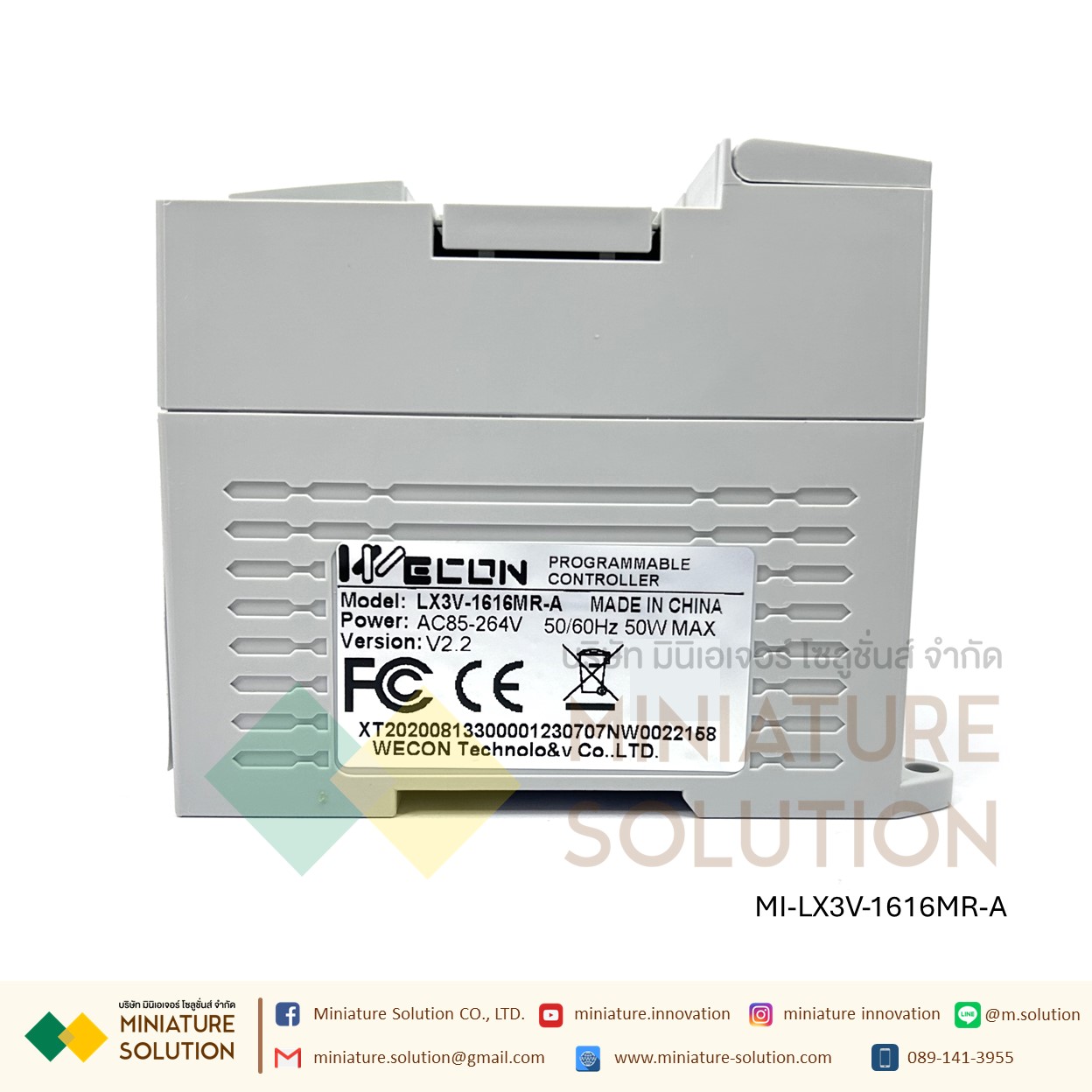 WECON PLC LX1V-0806MR-D 24VDC Suppout RS485 14 I/O LX3V-0806MR-A 32 I/O LX3V-1616MT LX3V-1616MR