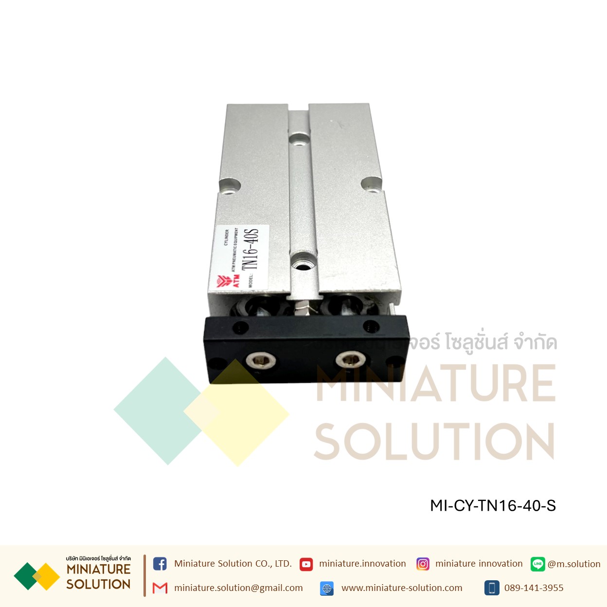 TN16 Series กระบอกสูบลมนิวเมติก 16 มม. กระบอกสูบเพลาคู่ pneumatic double rod double shaft cylinder M5X0.8 ก้านสูบคู่