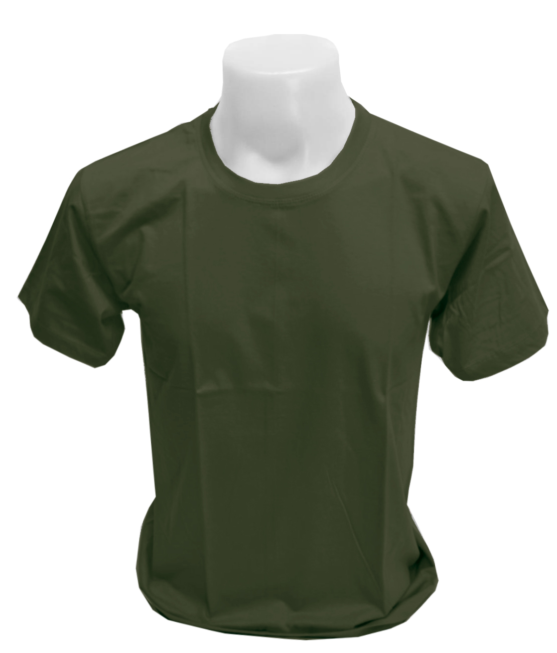 เสื้อยืด สีเขียวขี้ม้าเข้ม