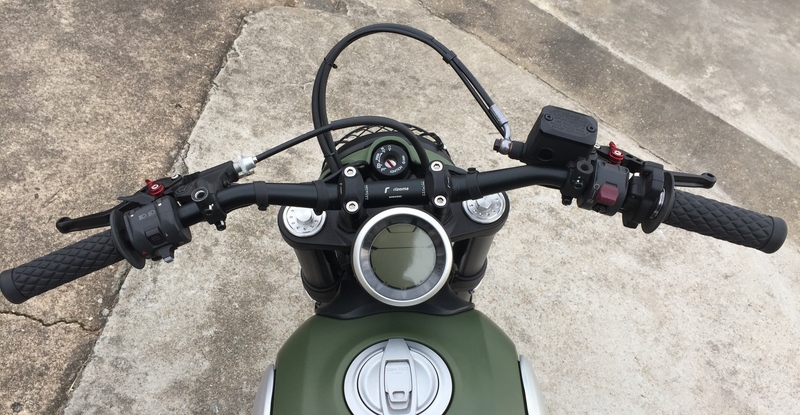 แฮนด์ Rizoma MA011 แฮนด์หมอบ cafe racer สูง 15mm ใช้กับตุ๊กตาขนาด 29Ø