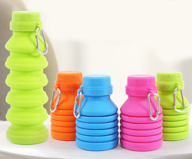 ขวดน้ำพลาสติก,ขวดน้ำพลาสติกพับได้,450ml