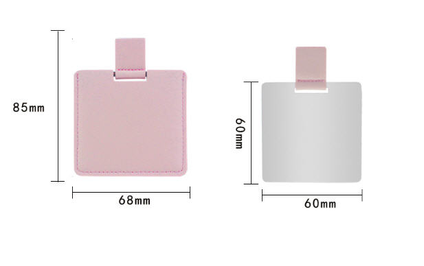 กระจก+พร้อมซองหนังPU,กระจกพร้อมซองหนังPU,สกรีนโลโก้,ติดโลโก้