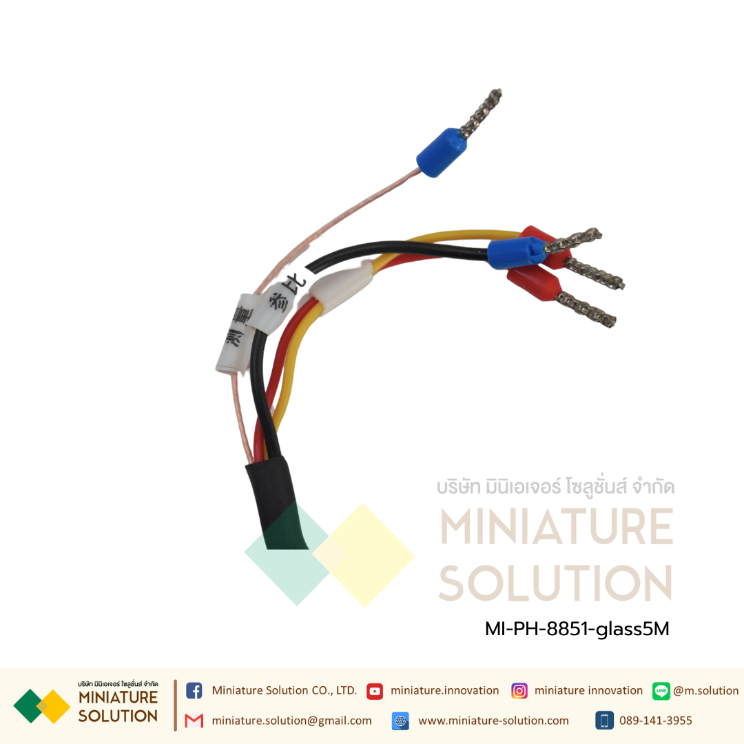 เซนเซอร์ PH สำหรับ Controller รุ่น PH-8851 High temperature glass electrode (5m temperature compensation)