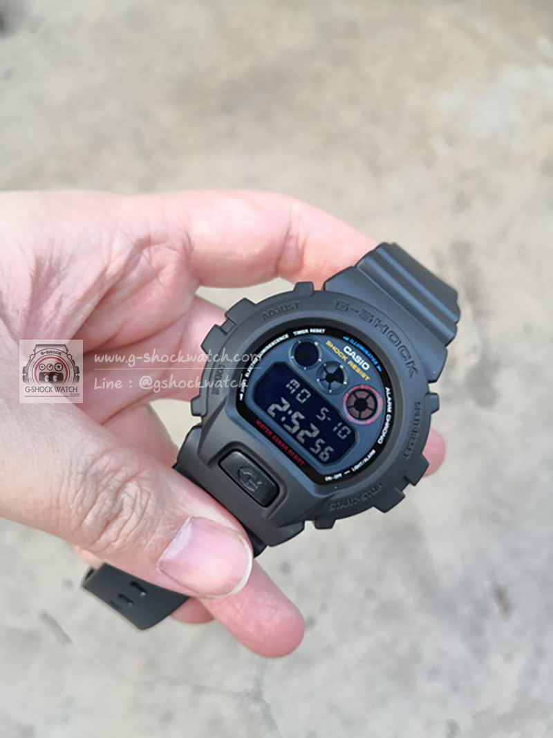 CASIO G-SHOCK นาฬิกาข้อมือ นาฬิกากันน้ำ นาฬิกาของแท้ ประกันศูนย์ CMG 1 ปี DW-6900BMC-1D ดำ