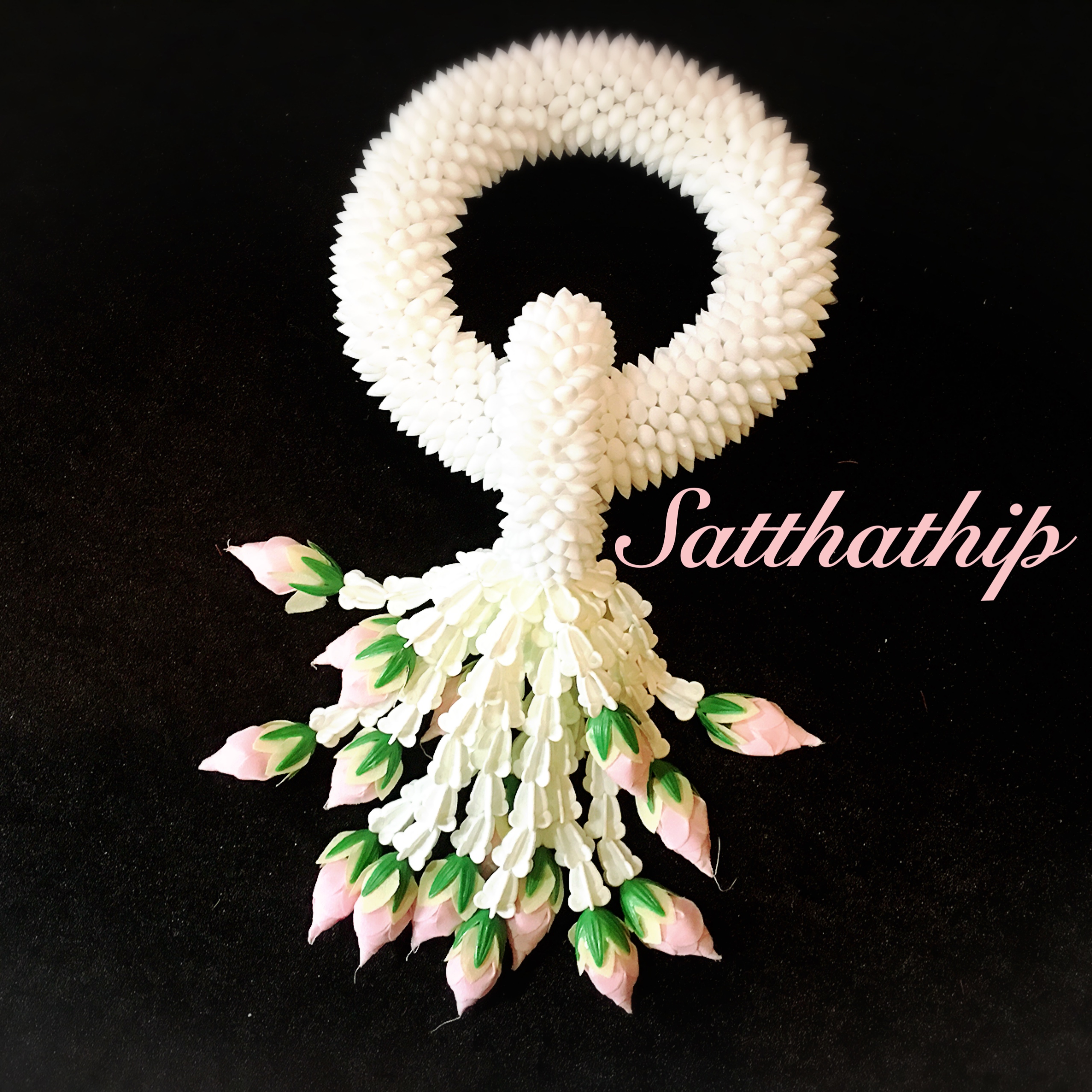 พวงมาลัยดอกพุด - พวงมาลัยดอกพุดประดิษฐ์ - พวงมาลัยประดิษฐ์