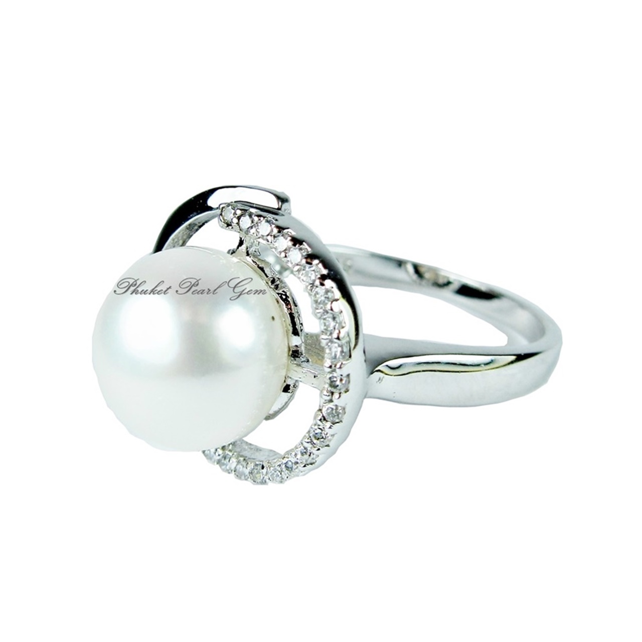 Silver Pearl Ring by Phuket Pearl Gem