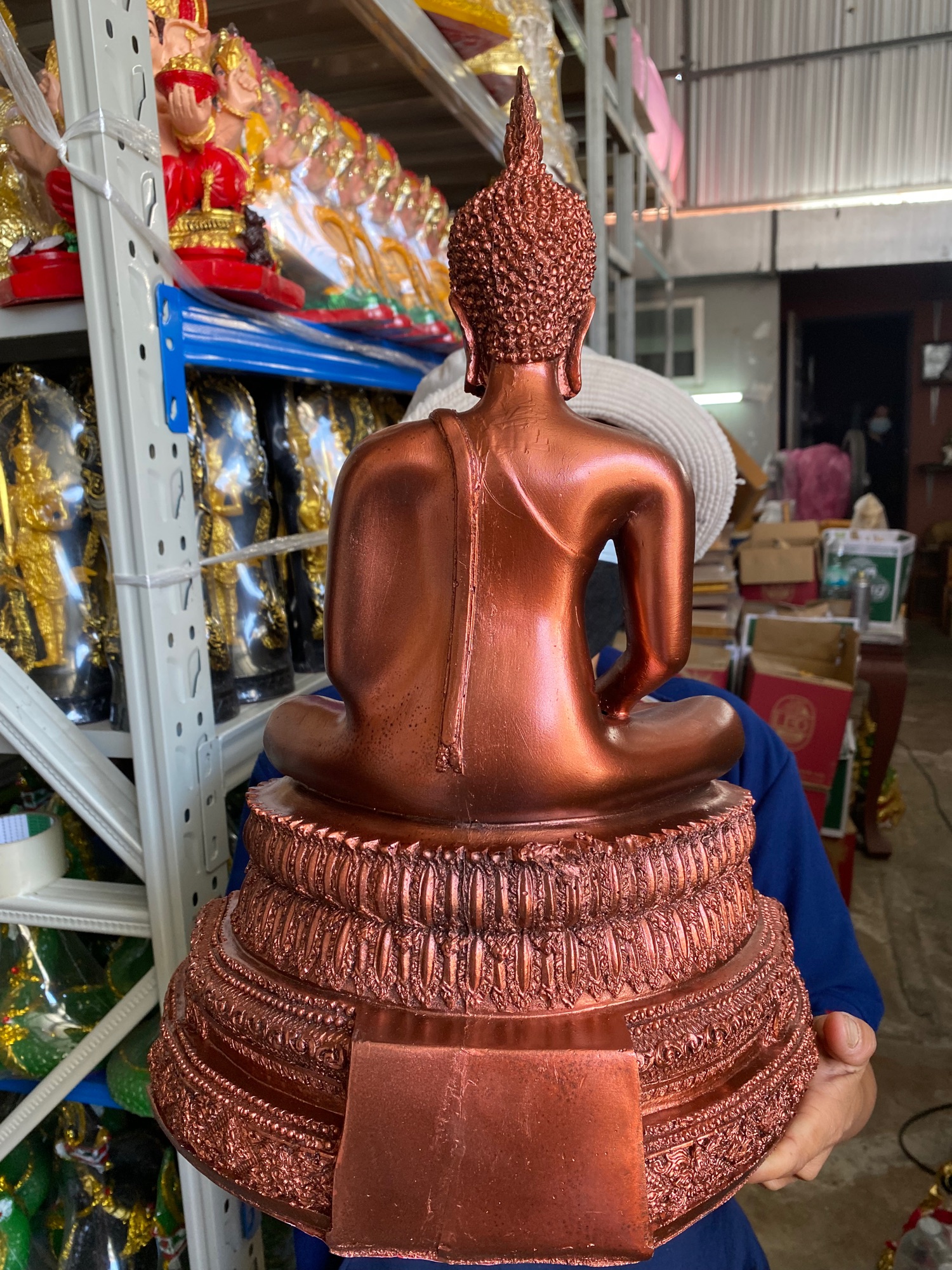 พระปางสมาธิ หน้าตัก9นิ้ว กว้าง13นิ้ว สูง18นิ้ว องค์สีนาค พระพุทธรูปสมาธิ